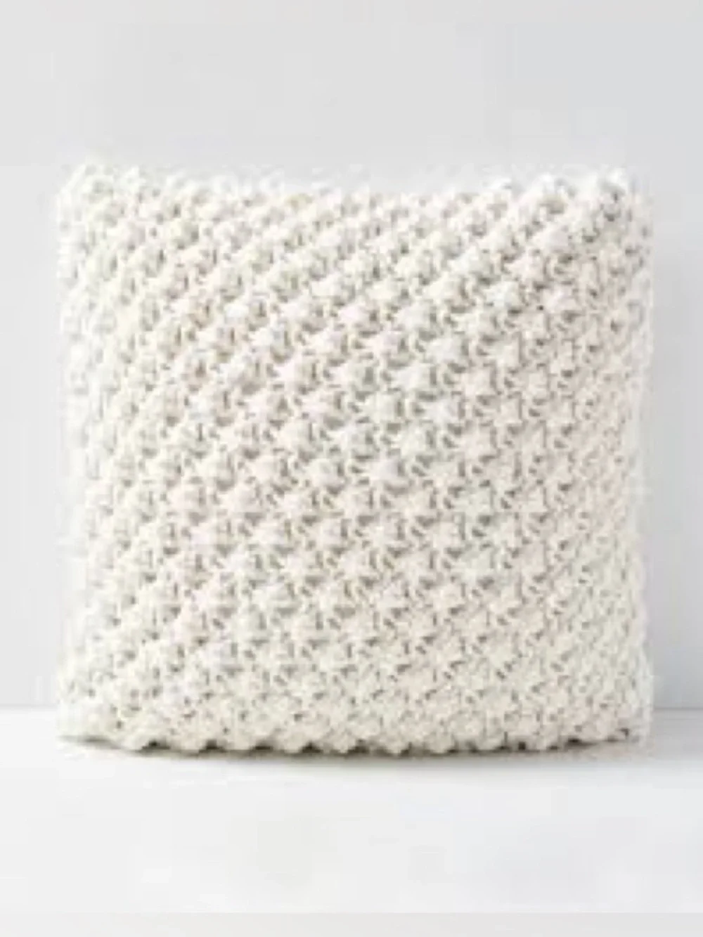 NEW! West Elm Bobble Knit Pillow Cover Natural Alabaster NWT Handcrafted